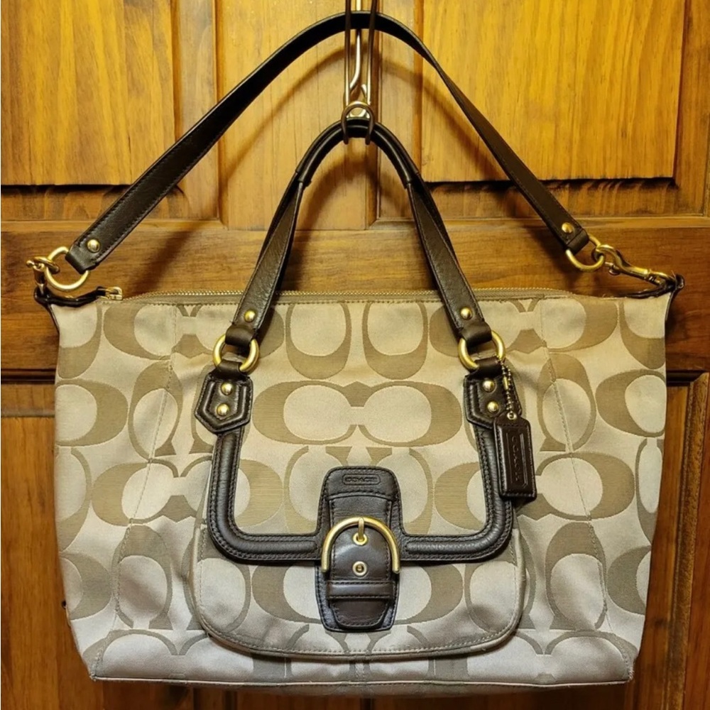 COACH CAMPBELL  KHAKI BROWN SATCHEL/LAPTOP BAG